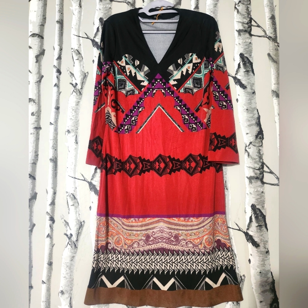 Etro Printed Mini Dress Size EU46/US10